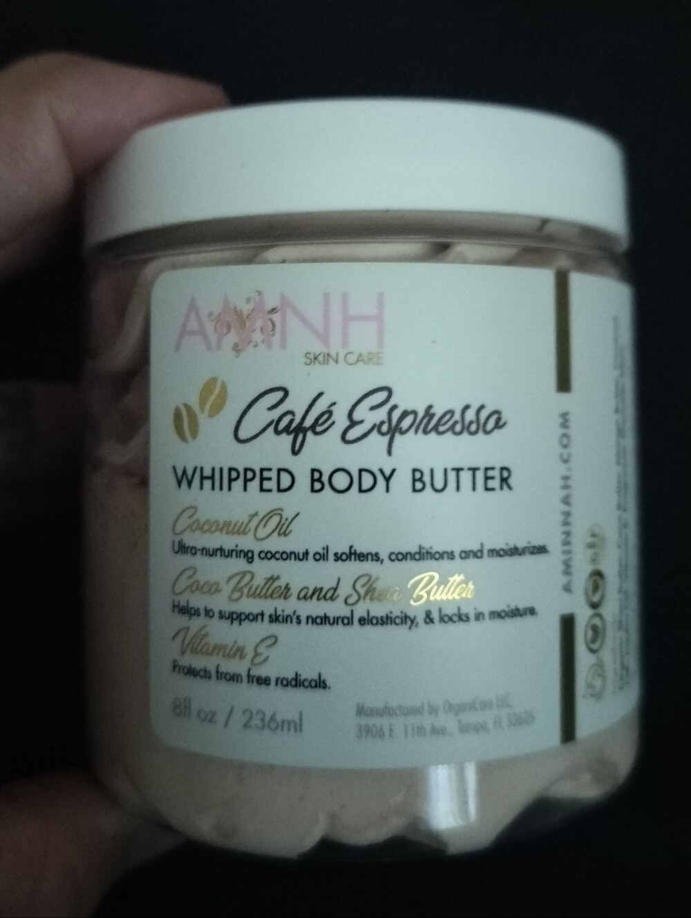 Aminnah Café Espresso Whipped Body Butter - Cream